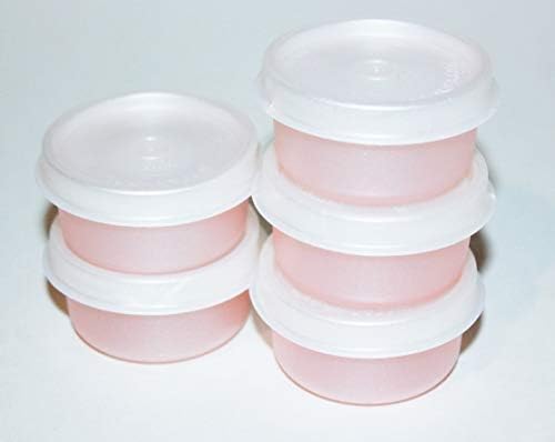 Tupperware Smidgets BPA-Free Light Pearl Pink kontejneri od 1 unce Set od 5
