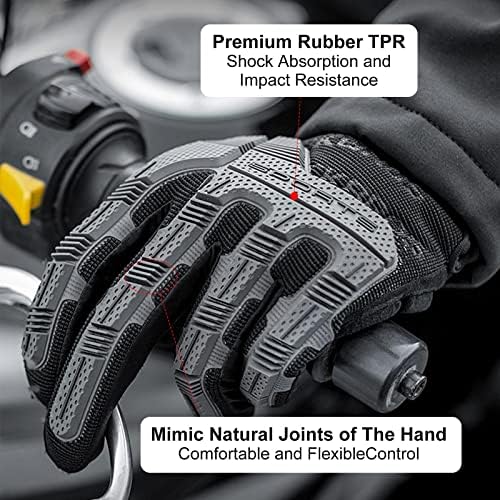 Broaddict zimske rukavice za motocikle, vodootporne rukavice za vožnju motocikla za muškarce i žene Touchscreen