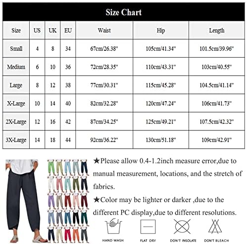 Uqrzau ženske lagane joggere E Light casual devet četvrtine hlača sa džepovima Elastične struke hlače Trendi