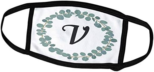 3Droza Janna Salak Dizajn Kolekcija monograma - Pismo v Monogram Eukaliptus ostavlja vijenac Elegantne zelenilo