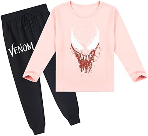 Umocan Boy Girls VINOM grafički grafički redovi i jogging hlače-dječji novost pulover trenerke