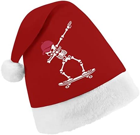 Dabbing skateboard kostur Božić šešir meka pliš Santa kapa Funny Beanie za Božić Nova Godina svečana zabava