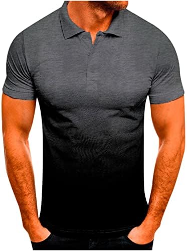 Muške Polo majice Sport Casual kratki rukavi Golf majice Polo Moisture Wicking kragna tenis T-Shirt Gradient