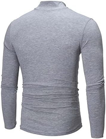Muška košulja Solidna boja Duge s dugim rukavima Stretch tanka košulja za dno casual moda topli vrhovi