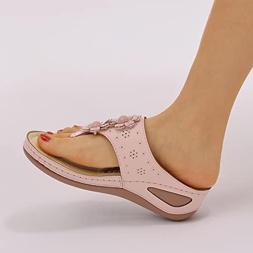 Flip flops sandale za žene sa lučnim potporom za udobne šetnje ljetoviti bedre visoke sandale za žene crne
