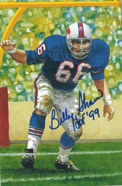 Billy Shaw Autogramirani / potpisani Buffalo računi Cilj linije Art Card Blue HOF 13200 - NFL autogramirane