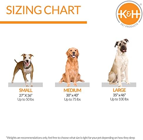 K & H PET proizvodi Zatvoreni / vanjski vrhunski ortopedski krevet za pse smeđa / šapa srednje 30 x 40 x