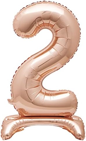 Rose Gold broj 2 u obliku stočnog balona folije - 30 i pakovanje od 1