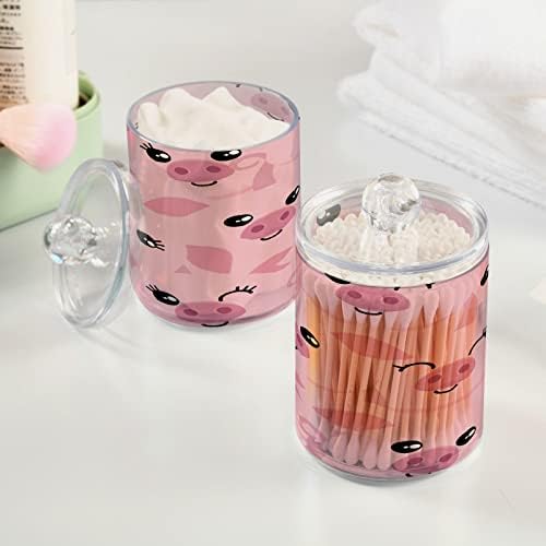 Slatke svinje ružičaste pamuk držač kupaonica posude za kupatilo sa poklopcima set pamučni kuglični jastuk
