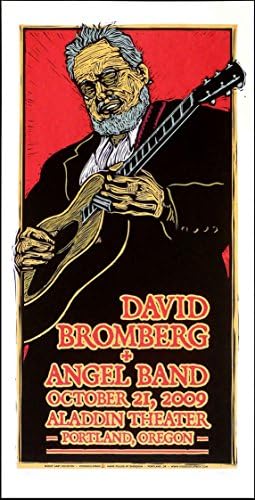 David Bromberg i Angel Band Poster Original potpisan Silkscreen Gary Houston Coa
