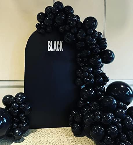 Tcwlyfc Crni balon Garland Kit, 130kom 18in 12In 10In 5In različite veličine Crni Lateks baloni luk Kit za rođendansku godišnjicu maturalne Zaručničke Vjenčanja Matura Crni tematski ukrasi za zabave