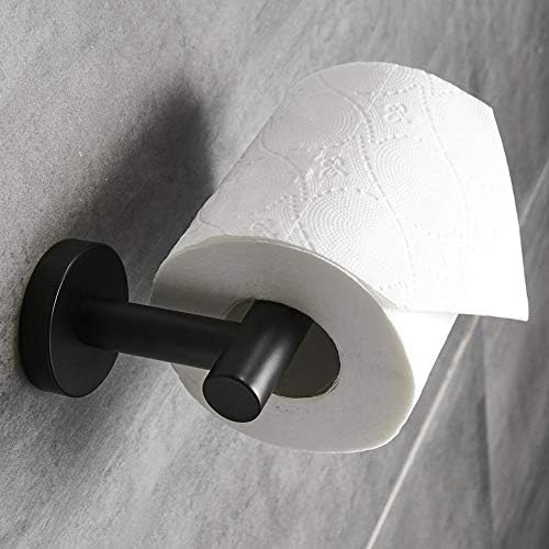 Razzzum kupaonica WC držač papira Crni zidni nosač tkiva od nehrđajućeg čelika Kuhinja ručnik za polica