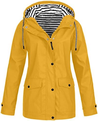 Vodootporne kišne jakne za žene vanjski trendi ugodni kaputi s kapuljačom s kapuljačom lagani vjetrovinski