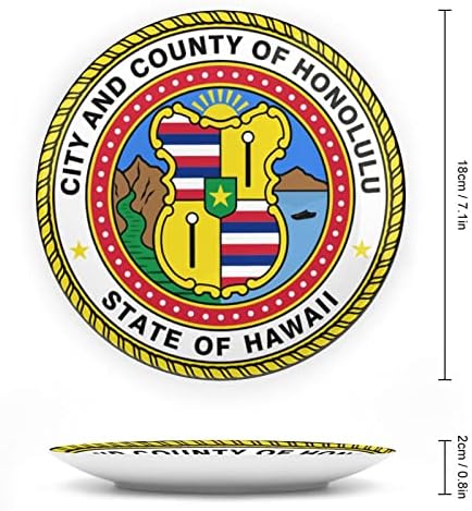 Zastava Honolulu Viseća keramička dekorativna ploča s ekranom Prilagođeni godišnjičkim vjenčanim poklonima