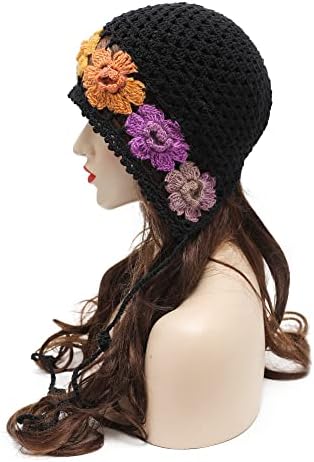 ZLYC ženske pamučne kukičane kukice pletene beanie hat ručno izrađena rezana ljetna cvjetna lobanja kapa