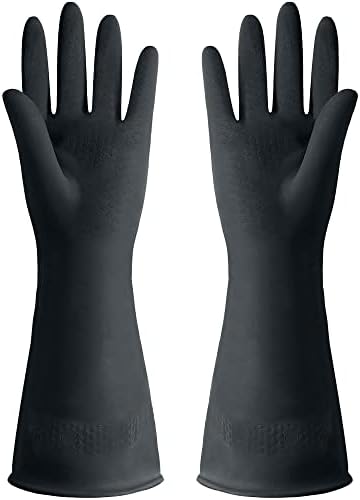Glsafeove crne gumene rukavice za čišćenje, M-L kuhinjske rukavice za pranje posuđa za domaćinstvo od lateksa,