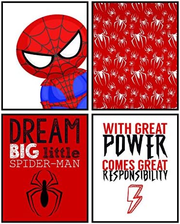 San Veliki Mali Spiderman - Soba Superheroji Spider Wall Art Decor Otisci Poster Znak Slike
