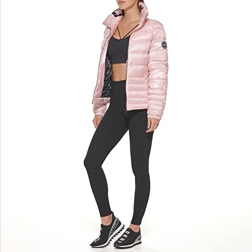 Dkny ženski sport paketable puffer sorona puni jakna, ružičasta voda, x-mala