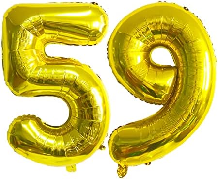 ESHILP 40 inčni broj balon balona broj 59 Jumbo divovski balon broj 59 Balon za 59. rođendan ukras za zabavu