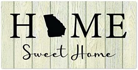 Alioyoit Wood paleta potpisuje plaque home Sweet Home Georgia Država Država Porodični znak sa izreke Citiraj