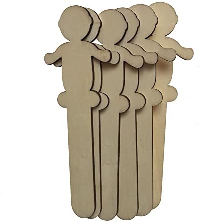 Uuyyeo 30 kom Drveni zanatski štapići u obliku ploča Drvene liplice za postrojenje za uklanjanje dlačica