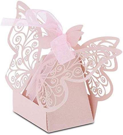 ZERODIS svadbena zabava Poklon kutija, 100pcs rustikalni sklopivi bombonski šećer čokoladni pekarski kolačić