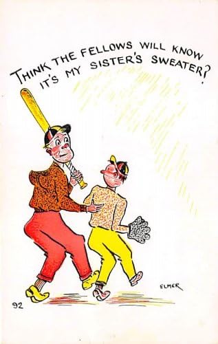 Baseball, bazne kuglične komične stare vintage antičke razglednice