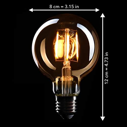 CROWN LED 6x Edison sijalica E26 Base Zatamnjive sijalice sa žarnom niti, 110v-130v, ekvivalent od 40 W,
