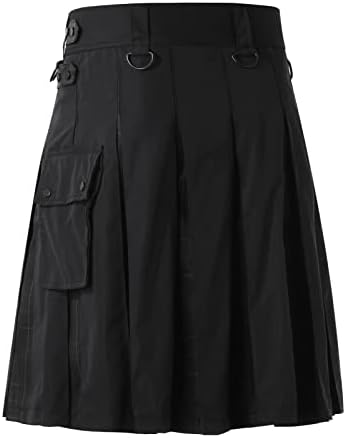 Zašivene pantalone muške modne casual povremenog škotskog stila Pleted kontrastne džepne suknje