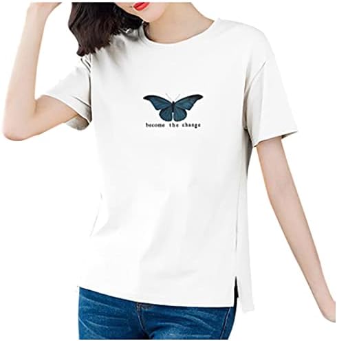 Klasične štampane bluze majice za žene Crew vrat trendi Casual ljetni lagani kratki rukav Plus Veličina