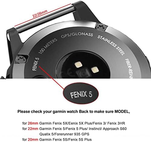 DFAMIN 22 26mm Quick Fit najlonski kaiš za sat za Garmin Fenix 6X 6 Pro pametni sat Easy Fit Band za Fenix