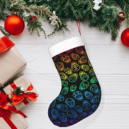 Austenstern božićne čarape dugačke šećerne lubanje dvostrano kamin viseći čarape