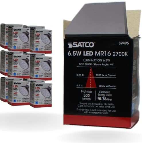 Satco S9495 6. 5MR16/LED / 40' / 27K / 12V