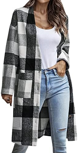 Ženske zimske kapute, ženska flannel plairana majica jakna kaputa kaputi casual gumb majice bluze