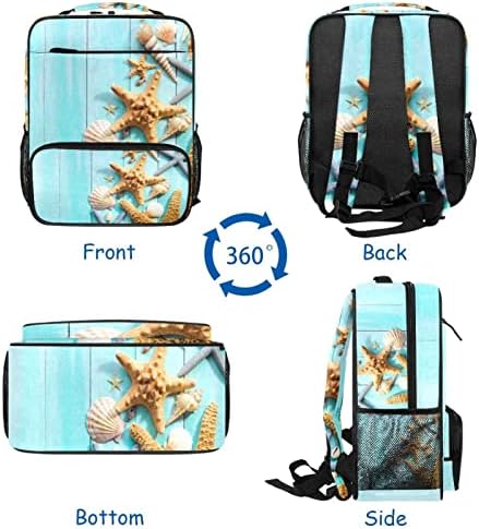 VBFOFBV putni ruksak, ruksak za laptop za žene muškarci, modni ruksak, školjka zvijezde Conch ocean ljeto