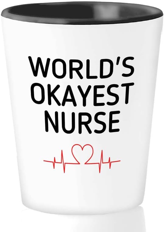 Bubble Hugs medicinska sestra Shot Glass 1.5 Oz-svjetski Okayest sestra-Funny Citati medicinska sestra praktičar