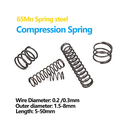 10pcs cilindrična zavojnica opruga povratka kompresije apsorpcija Small kompresion Spring 65mn čelik, dužina
