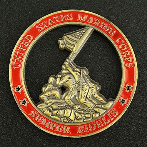 Američki morski korpus suvenir Coin šareni vojni bakreni izazov sa medaljom američkim kovanicama