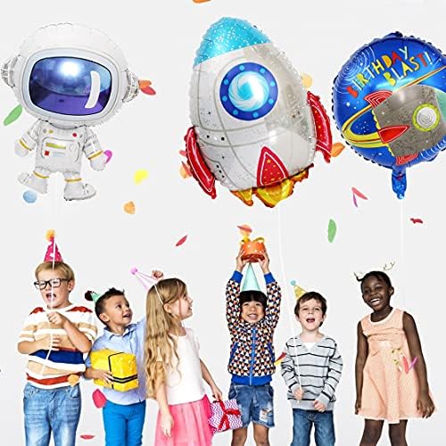 6pcs prostorni baloni svemirski ukrasi za zabavu astronaut baloni raketni baloni solarni sistem planeta