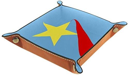 Lyetny Star Crvena zastava Kutija za odlaganje slatkiša Sundries Tray Desktop Organizator za pohranu Pogodno