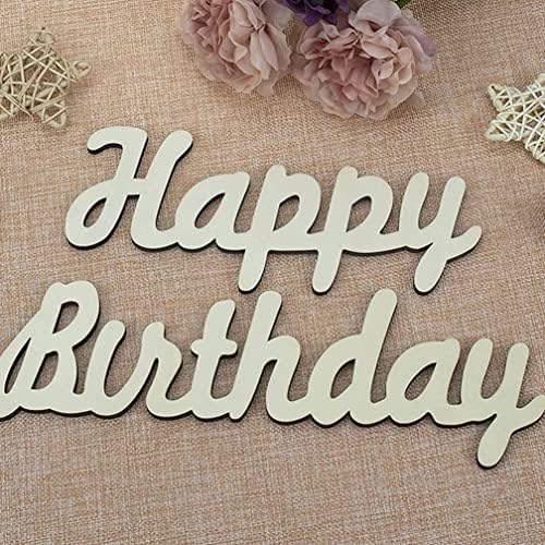 Drveni sretan rođendanski rezani slova zidne ukrase drveni ukrasi za rođendansku zabavu
