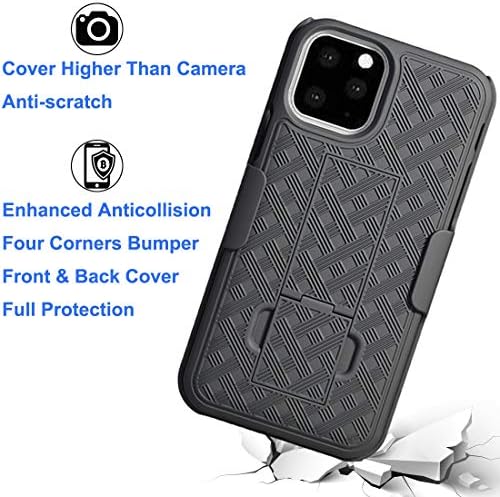 Aileiber kompatibilan sa iPhone 11 PRO slučaju sa zaštitnikom zaslona, ​​iPhone11 Pro pojas za kaiš fulizer,