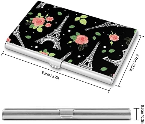 Ajfelov toranj Pariz i ruže džepni držač za vizit karte metalni Tanak novčanik za muškarce i žene