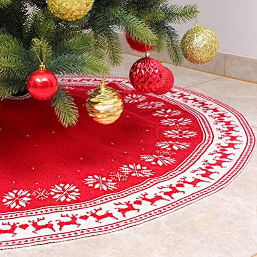 Aboofan 1pc Božićno drvsko suknje od 48 inča Snowflake ELK uzorak donje pregače tepih Božićne novogodišnje