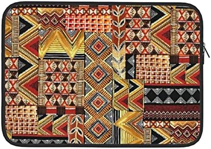FFEXS afrički tekstilni patchwork Mala torba za laptop, izdržljiva vodootporna tkanina, 13/15 inčna torba