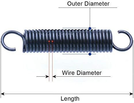 Spremna opruga od nehrđajućeg čelika za napetost za natezanje sa kukama Mali produžni opružni čelični žičani