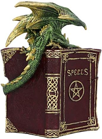 Nemesis sada Hoard Finders Dragon sa knjigom Kristalna figurica, 20,8 cm, zelena