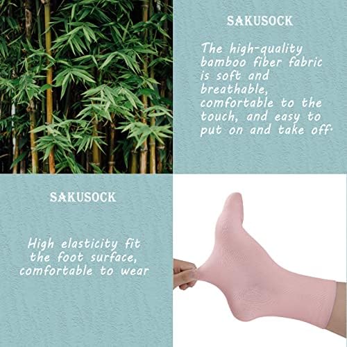 Žene tanke čarape Bambus gležanj svilenkaste četvrtine protiv mirisa ležerne ljetne čarape 6 pari