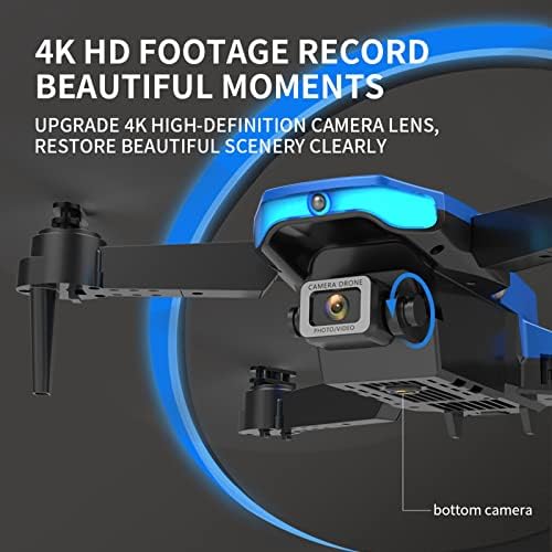 Sklopivi droni za odrasle / tinejdžer, sa 4k HD-om Daul kamerom, RC zračnom fotografskom dronu, visina zadržavanja