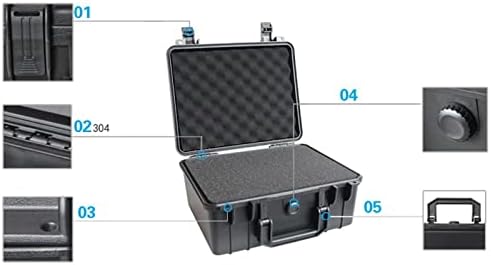ZCMEB sigurnosni instrument kutija za alat ABS plastični prostor za pohranu alata za alat Oprema vanjski